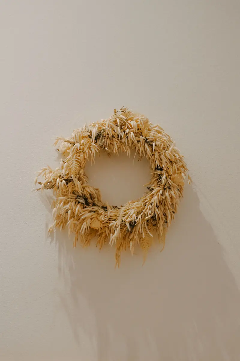 Couronne de fleurs séchées